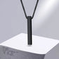 Stainless Steel 3D Bar Pendant Necklace