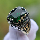 Turkish Signet Ring with Mystic Zircon