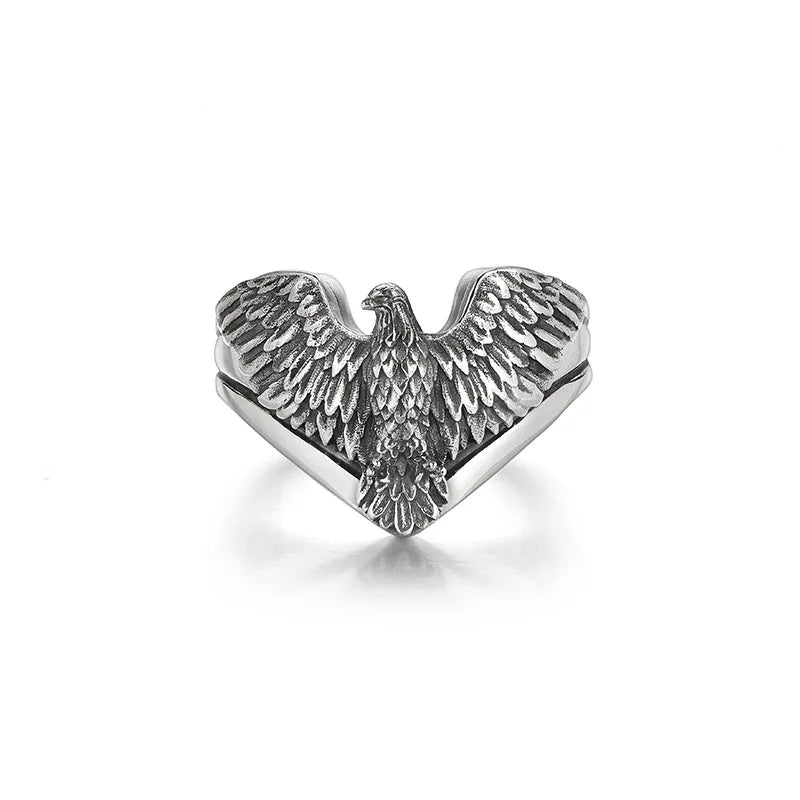 Unique Eagle Open Ring in 925 Sterling Silver