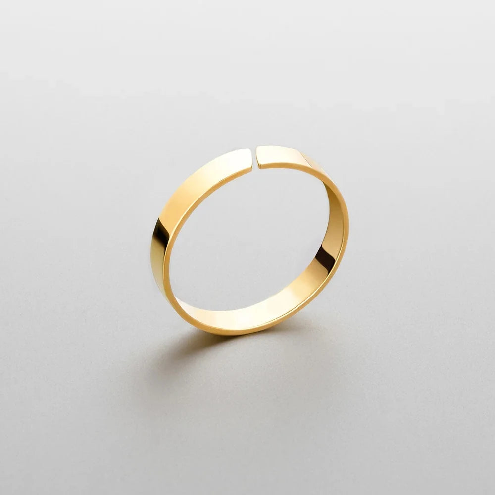 Minimalist White Gold Unisize Ring for Men